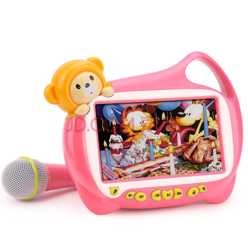 贝恩施早教故事机益智玩具婴幼儿童可充电下载视频学习机0-1-3-6岁16G点读触屏双麦克风粉色199元包邮