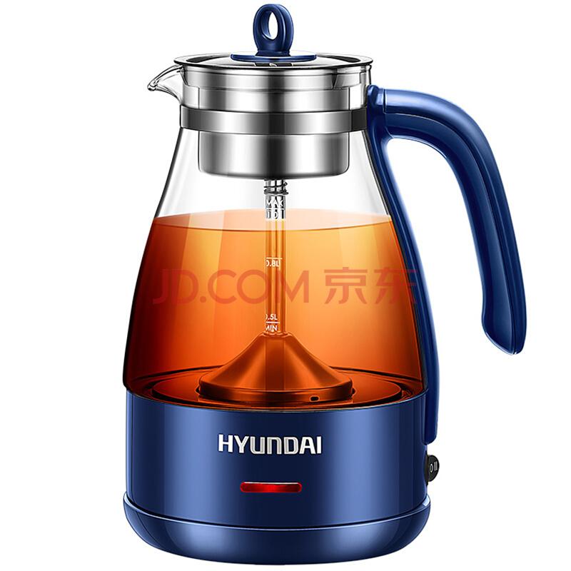 现代（HYUNDAI）养生壶家用玻璃蒸汽煮茶器黑茶QC-ZC1126 1L109元