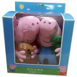 Peppa Pig小猪佩奇 粉红猪小妹佩奇 +猪乔治 30cm（2只装礼盒装）