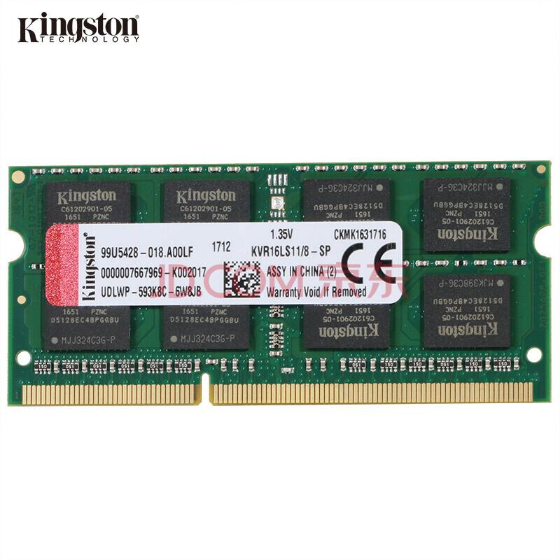金士顿(Kingston)低电压版DDR316008GB笔记本内存489元