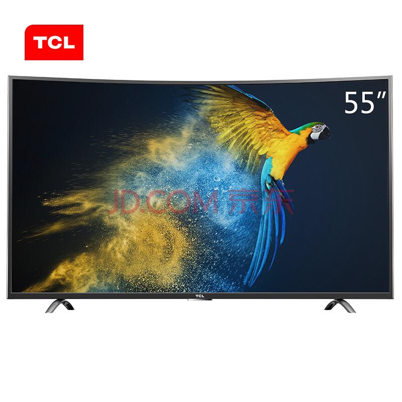 TCLD55A930C55英寸HDR超薄4K曲面64位30核智能液晶电视机（黑色）2999元