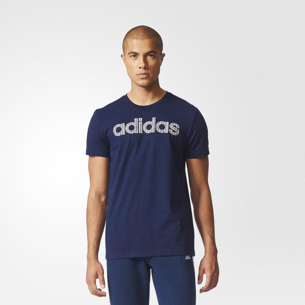 adidas阿迪达斯 运动型格男子短袖T恤