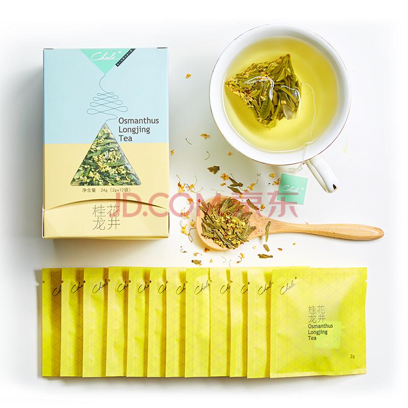 茶里（ChaLi）桂花龙井花草袋泡茶包绿茶叶组合花茶12袋/盒装24g93.6元（合31.2元/件）
