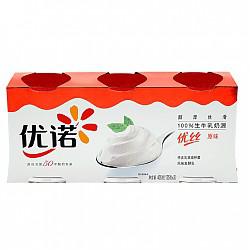优诺 优丝 风味发酵乳 原味酸奶 135g*3