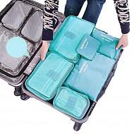 四万公里旅行收纳包防水行李箱分装内衣整理袋男女士出差便捷衣物洗漱包6六件套装SW1003蓝色24.5元