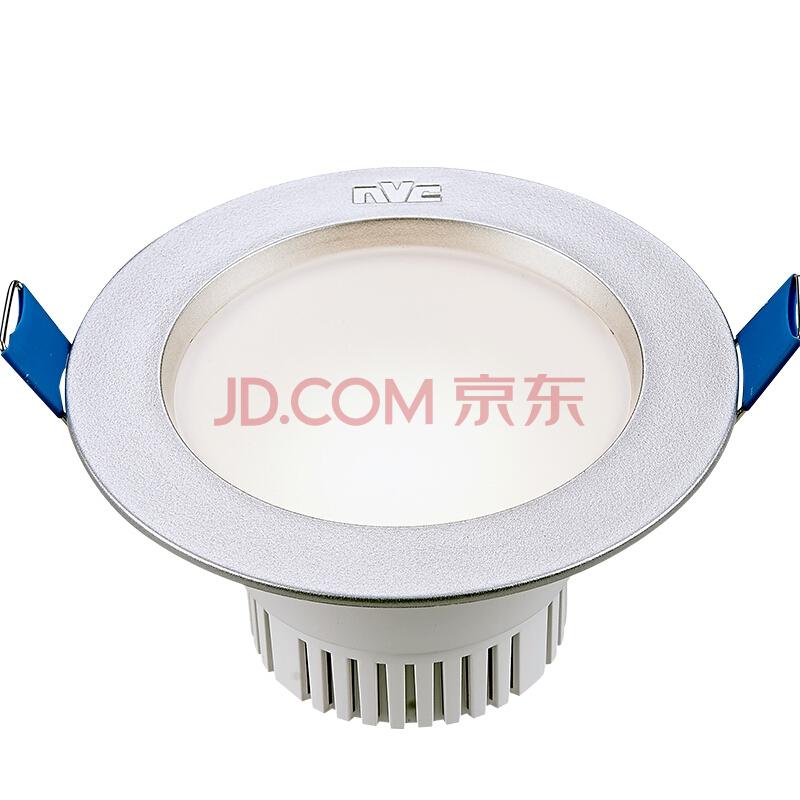 雷士（NVC）雷士照明LED筒灯天花灯砂银色3瓦正白光5700K开孔7.5-8.5厘米9.9元