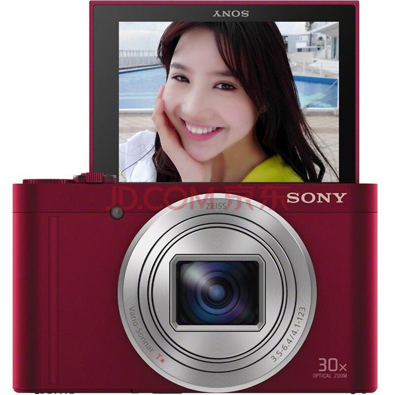索尼（SONY） DSC-WX500 数码相机 红色（1820万有效像素3英寸180度可翻转屏 30倍光学变焦 Wi-Fi分享上传）