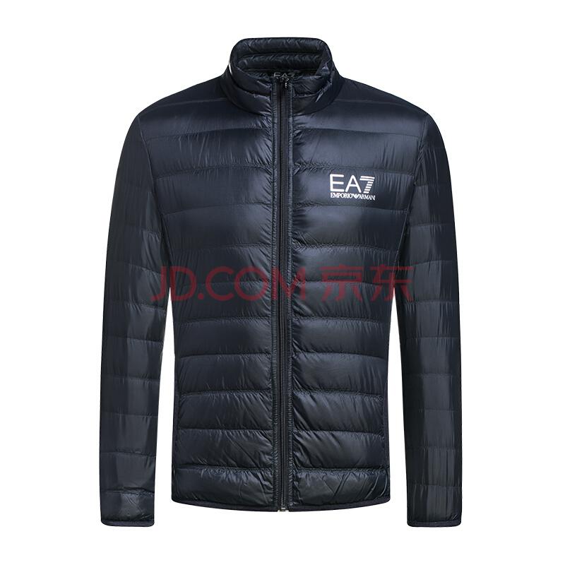 EMPORIO ARMANI EA7 阿玛尼奢侈品男士超轻羽绒夹克8NPB01 PN29Z 1200 黑色 M码 *3件1550元（合516.67元/件）