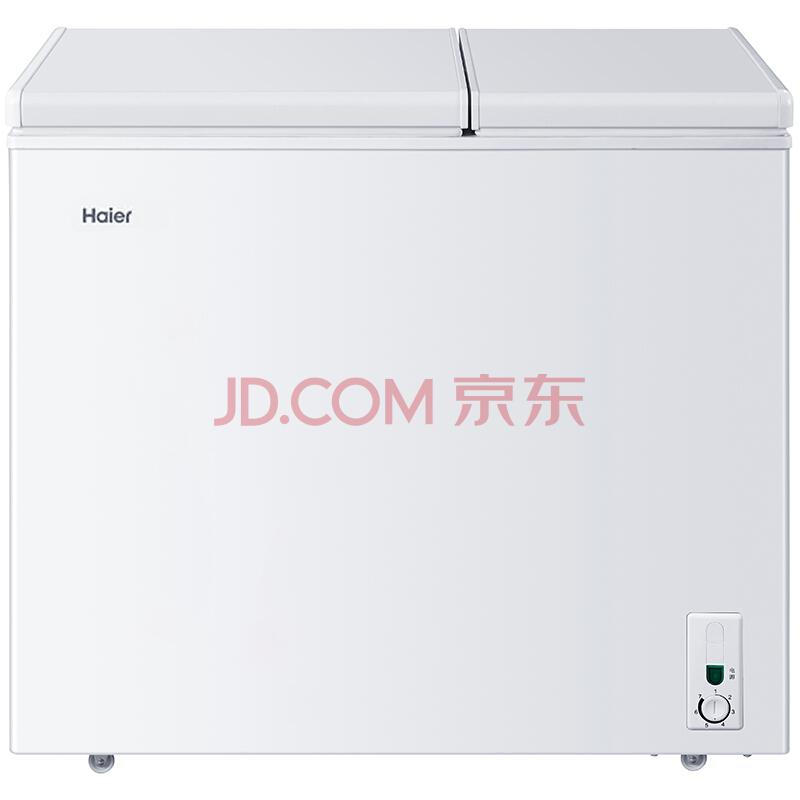 海尔（Haier） 208升 大冷冻小冷藏 双箱双温区冰柜 卧式冰箱 家用商用二合一 冷柜 FCD-208XHT1399元