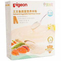 贝亲（Pigeon）婴幼儿辅食三文鱼蔬菜营养米粉8-36个月200g6.09