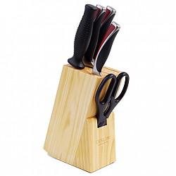 DESLON 德世朗 YD-TZ002-6A 悦动厨房刀具六件套（红色）