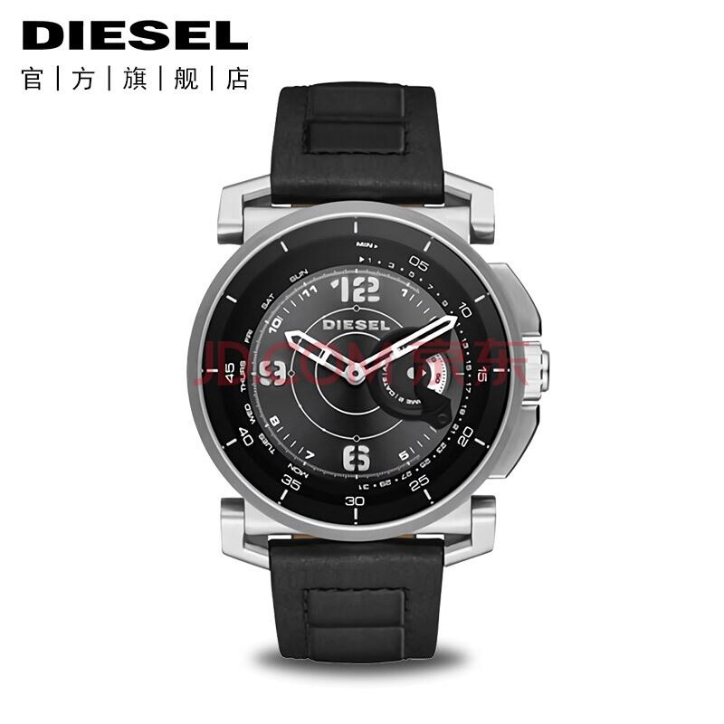 迪赛(Diesel)手表HYBRID智能系列多功能手表机械螺纹-黑DZT10001095元