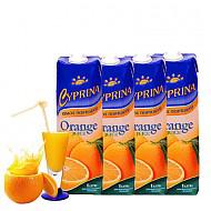 限地区：CYPRINA 塞浦丽娜 天然橙汁 1L*4盒 *2件