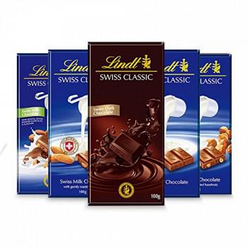 Lindt瑞士莲 经典排装巧克力5种口味500g