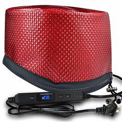 天星 TX-001 碳纤维LED智能显示 护发焗油帽 酒红色