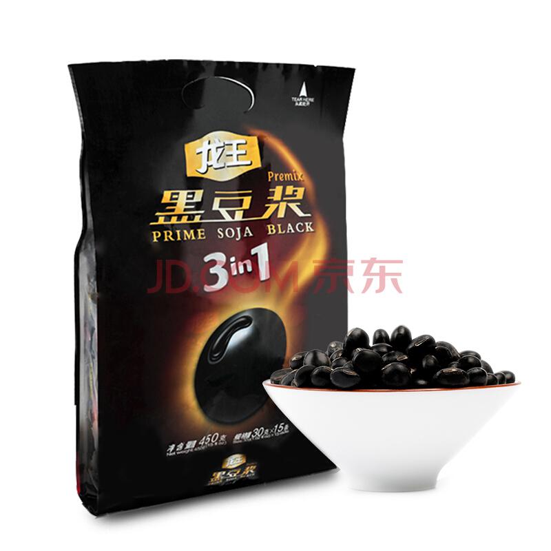 龙王 黑豆豆浆粉 豆粉 甜味 450克（30g*15小条） *7件100.2元（合14.31元/件）