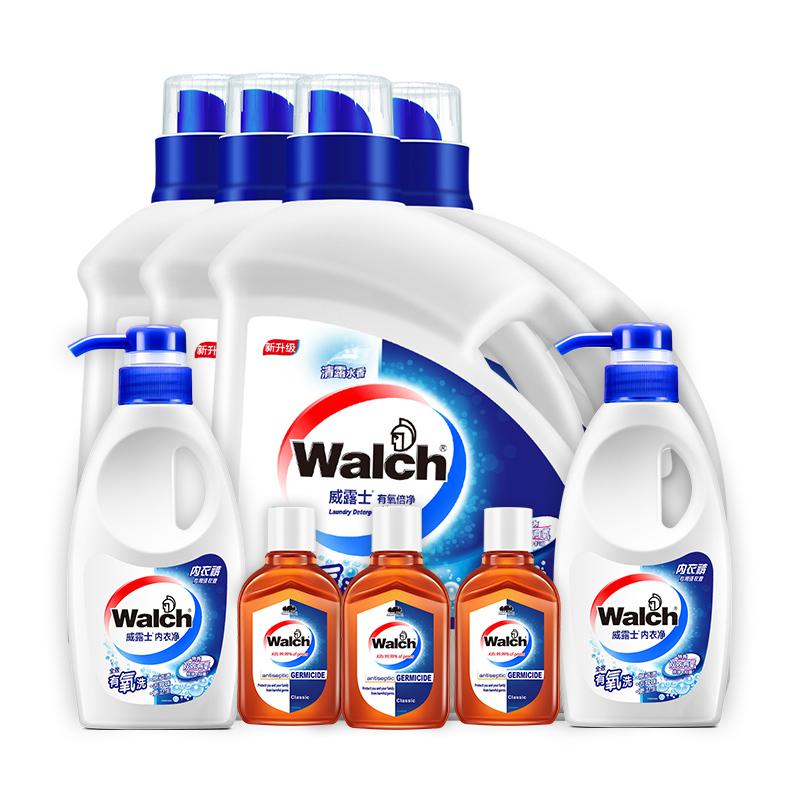 Walch 威露士 有氧倍净 洗衣液套装（洗衣液8.6Kg+消毒水60mlx3）
