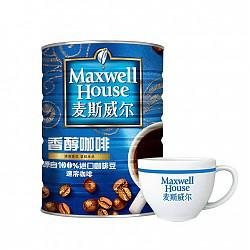 【京东超市】麦斯威尔罐装醇黑速溶咖啡500g（新老包装交替）
