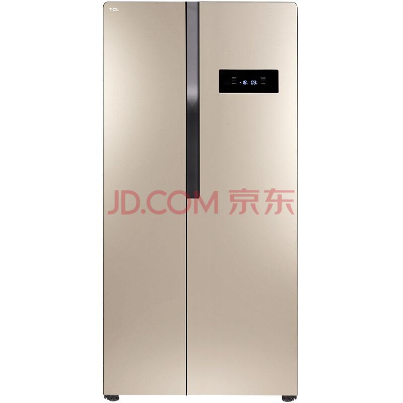 TCL440升变频风冷无霜对开门双门电冰箱电脑控温立体出风节能静音（流光金）BCD-440WEPZ502599元