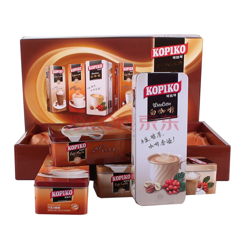 可比可 KOPIKO 咖啡臻选礼盒（白咖啡+卡布奇诺咖啡+摩卡咖啡+拿铁咖啡）937.5g