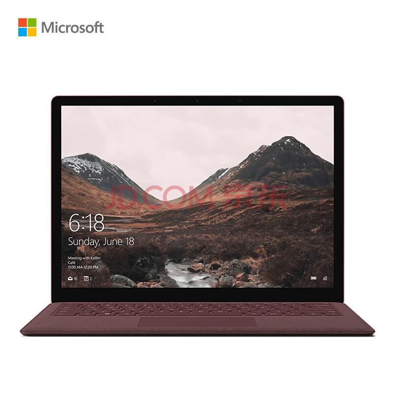 微软（Microsoft）Surface Laptop超轻薄触控笔记本（13.5英寸 i7-7660U 8G 256GSSD Windows10S）深酒红9666元