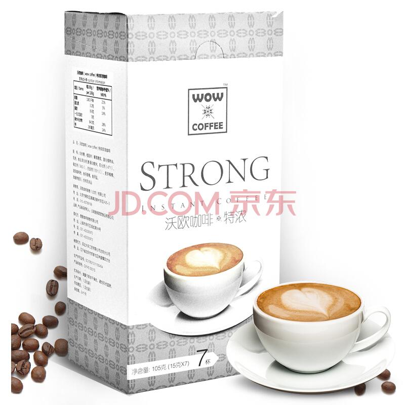 沃欧 特浓即溶咖啡105g（15g*7条） 速溶系列 盒装 *3件19.35元（合6.45元/件）