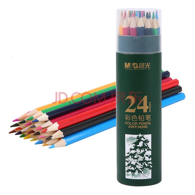M&G 晨光 AWP34305 木质 彩色 铅笔 24色/筒 *3件28.35元（合9.45元/件）