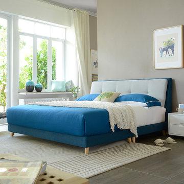 A家家具 北欧可拆洗布艺床1.8米