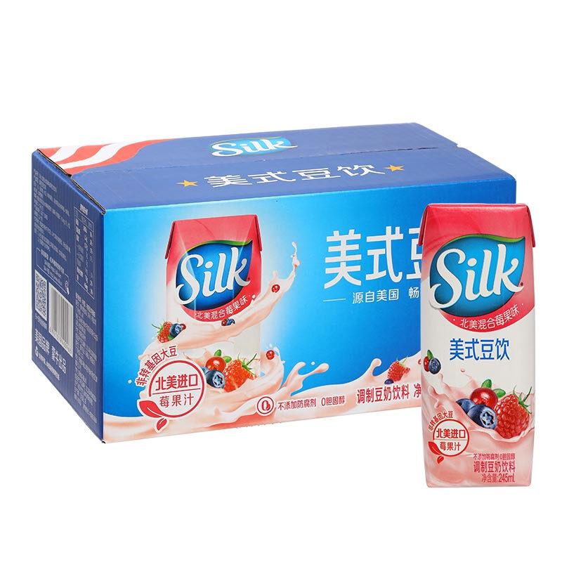 Silk 北美混合莓果味调制豆奶饮料利乐钻245ml*15包