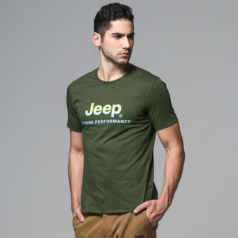 品牌清仓：Jeep吉普 男子经典LOGO短袖T恤