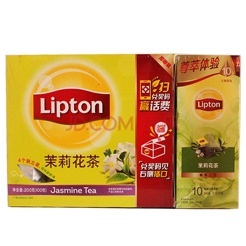 Lipton 立顿 茉莉花茶 茶包100包 200g