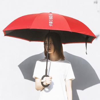 网易 经典红双人长柄雨伞