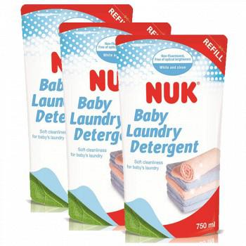 NUK婴儿洗衣液衣物清洗液（温和无添加）(750ml*3袋)99元